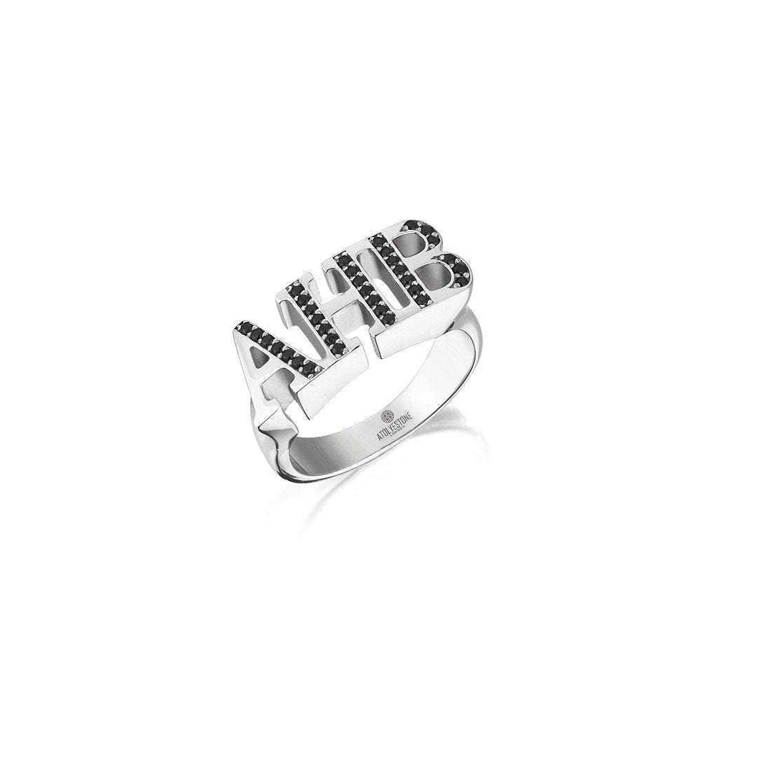 Atolyestone Statements Ring - Silver- Mens Rings- ATOLYESTONE- aststaj