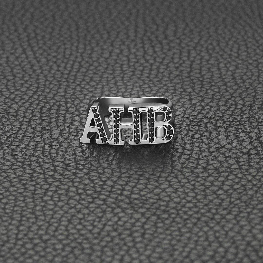 Atolyestone Statements Ring - Silver- Mens Rings- ATOLYESTONE- aststaj