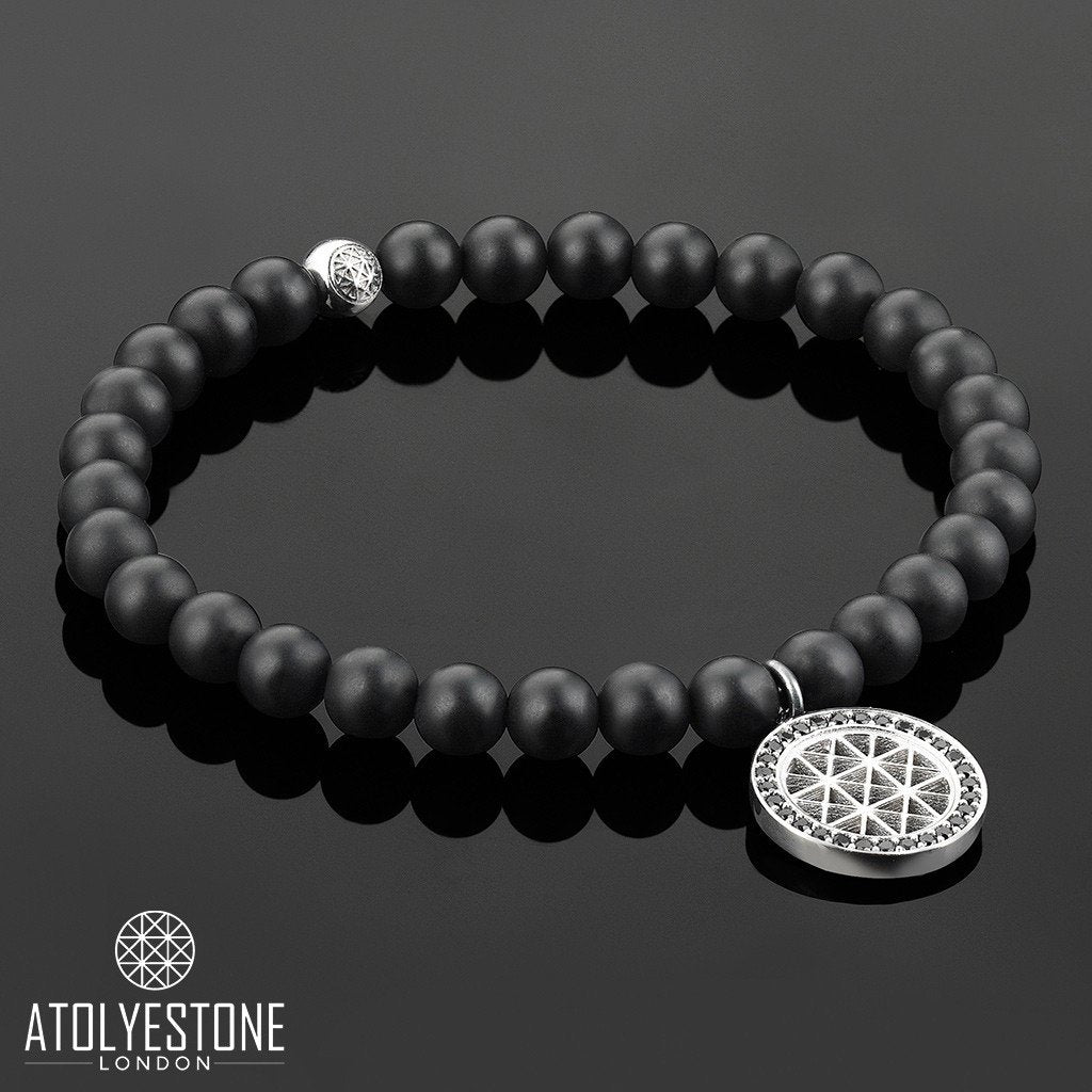 Atolyestone Charm Bracelet - Solid Silver- Beaded Charm Bracelets- ATOLYESTONE- aststaj