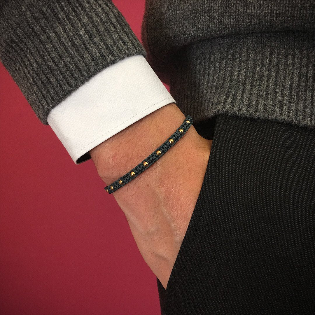 9 Balls Macrame - Silver- Macrame Bracelets- ATOLYESTONE- aststaj