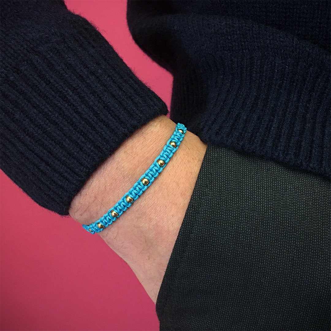 9 Balls Macrame - Silver- Macrame Bracelets- ATOLYESTONE- aststaj