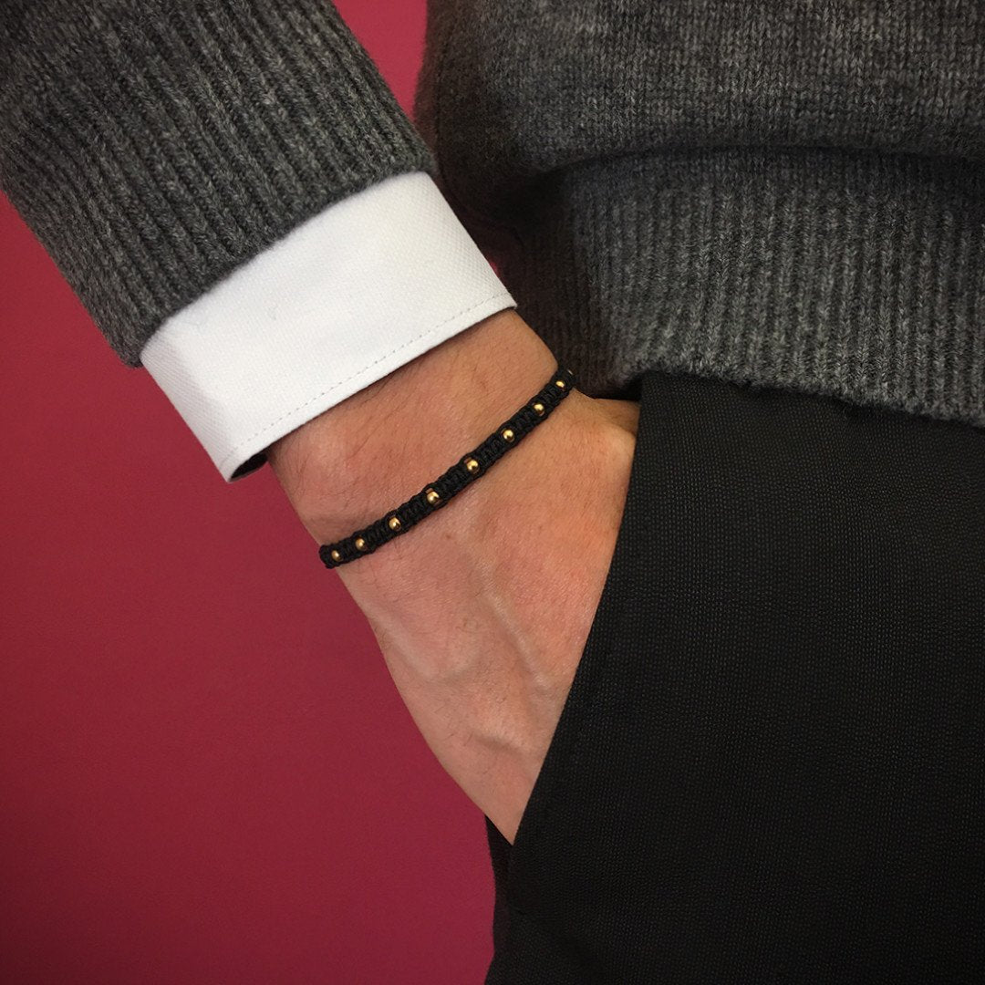 9 Balls Macrame - Silver- Macrame Bracelets- ATOLYESTONE- aststaj