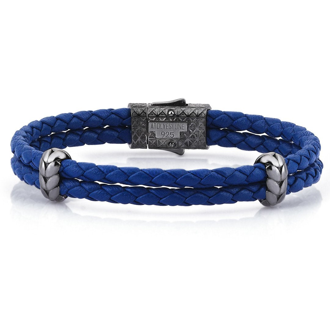  Atolyestone Elements - Solid Silver- Leather Bracelets- ATOLYESTONE- aststaj