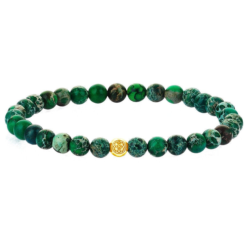  Atolyestone Jasper Essentials - Solid Silver- Beaded Bracelets- ATOLYESTONE- aststaj