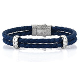  Atolyestone Elements - Solid White Gold- Leather Bracelets- ATOLYESTONE- aststaj