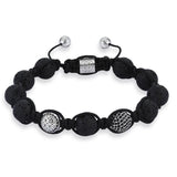  Beaded Macrame Bracelet - Silver- Beaded Macrame Bracelets- ATOLYESTONE- aststaj