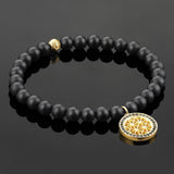  Atolyestone Charm Bracelet - Solid Yellow Gold- Beaded Charm Bracelets- ATOLYESTONE- aststaj