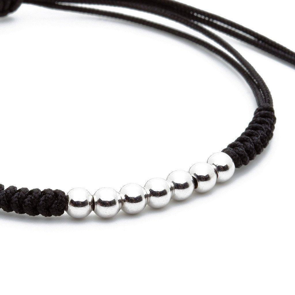  7 Balls Macrame - Silver- Macrame Bracelets- ATOLYESTONE- aststaj