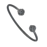  Braided Leo Cuff Bracelet - Silver- Braided Cuff Bracelets- ATOLYESTONE- aststaj