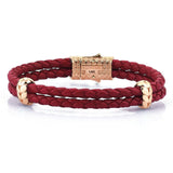  Atolyestone Elements - Solid Rose Gold- Leather Bracelets- ATOLYESTONE- aststaj