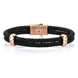  Atolyestone Elements - Solid Rose Gold- Leather Bracelets- ATOLYESTONE- aststaj