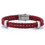  Atolyestone Elements - Solid White Gold- Leather Bracelets- ATOLYESTONE- aststaj