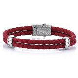  Atolyestone Elements - Solid White Gold- Leather Bracelets- ATOLYESTONE- aststaj