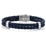  Atolyestone Elements - Solid White Gold- Leather Bracelets- ATOLYESTONE- aststaj