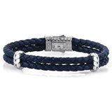  Atolyestone Elements - Solid White Gold- Leather Bracelets- ATOLYESTONE- aststaj