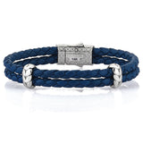  Atolyestone Elements - Solid White Gold- Leather Bracelets- ATOLYESTONE- aststaj