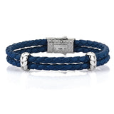  Atolyestone Elements - Solid White Gold- Leather Bracelets- ATOLYESTONE- aststaj