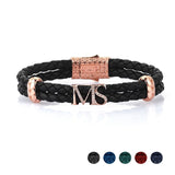  Atolyestone Statements - Solid Rose Gold- Leather Bracelets- ATOLYESTONE- aststaj