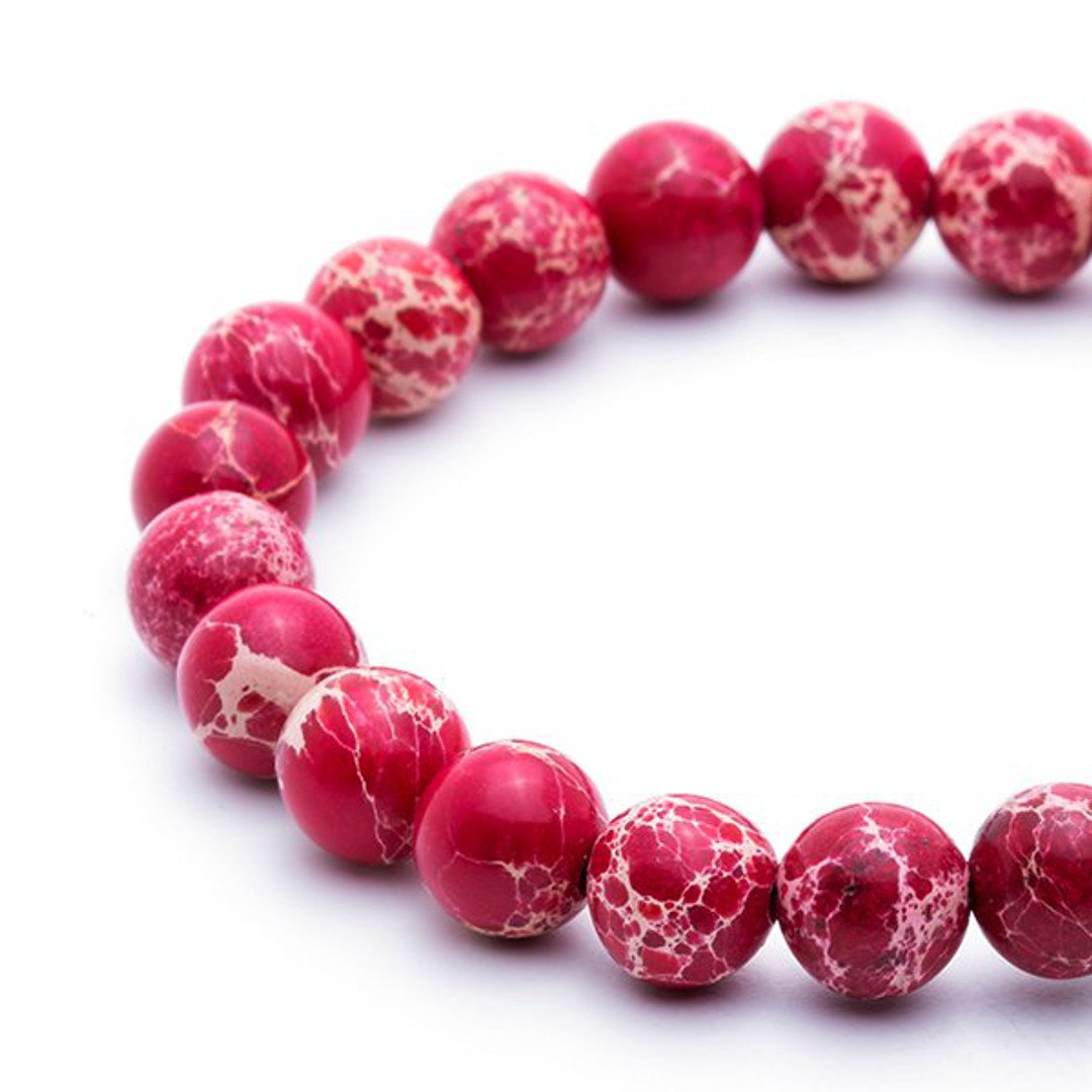  Atolyestone Jasper Essentials - Solid Silver- Beaded Bracelets- ATOLYESTONE- aststaj