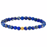  Atolyestone Jasper Essentials - Solid Silver- Beaded Bracelets- ATOLYESTONE- aststaj