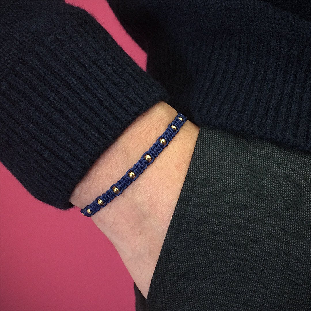  9 Balls Macrame - Silver- Macrame Bracelets- ATOLYESTONE- aststaj