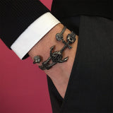  Braided Leo Cuff Bracelet - Silver- Braided Cuff Bracelets- ATOLYESTONE- aststaj