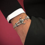  Anchor Bangle - Silver- Braided Bangle Bracelets- ATOLYESTONE- aststaj