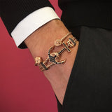  Anchor Bangle - Silver- Braided Bangle Bracelets- ATOLYESTONE- aststaj