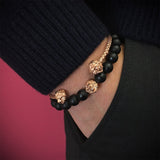  Braided Leo Cuff Bracelet - Silver- Braided Cuff Bracelets- ATOLYESTONE- aststaj