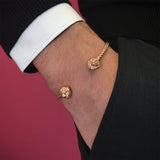  Braided Leo Cuff Bracelet - Silver- Braided Cuff Bracelets- ATOLYESTONE- aststaj