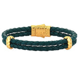  Atolyestone Elements - Solid Silver- Leather Bracelets- ATOLYESTONE- aststaj