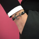  Anchor Leather Bracelet - Silver- Leather Bracelets- ATOLYESTONE- aststaj