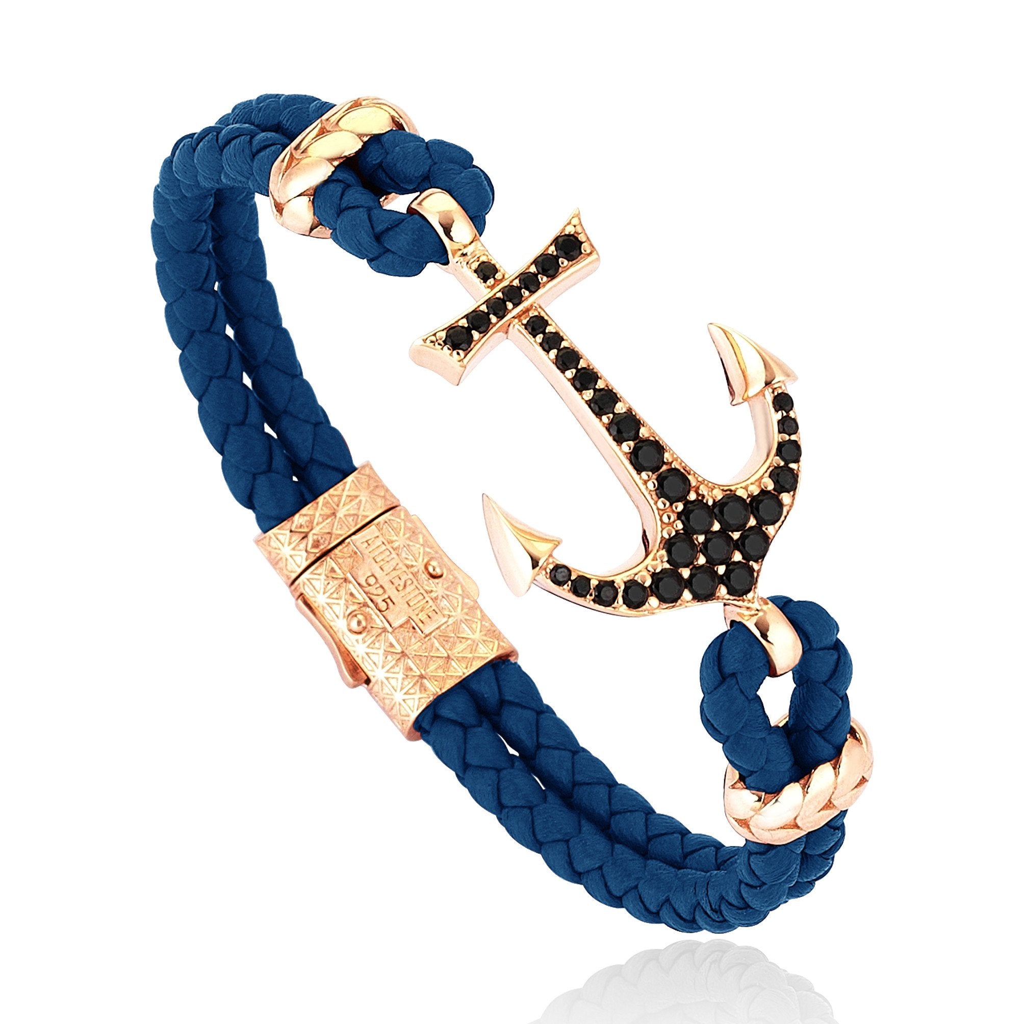  Anchor Leather Bracelet - Silver- Leather Bracelets- ATOLYESTONE- aststaj