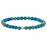  Atolyestone Jasper Essentials - Solid Silver- Beaded Bracelets- ATOLYESTONE- aststaj